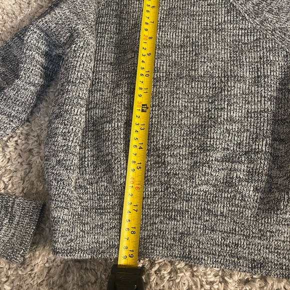 Free People Gray Marled Mock Neck Crop Sweater S - Picture 8 of 8